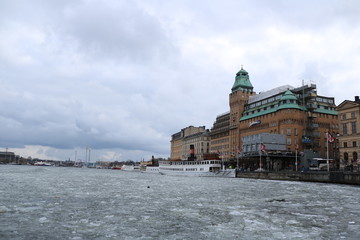 stockholm sweden winter lake