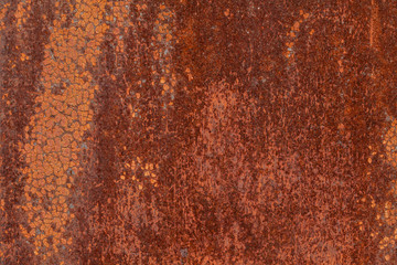 Grunge rusted metal texture. Rusty corrosion and oxidized background. Worn metallic iron panel.