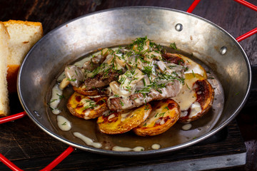 Roasted pork with potato