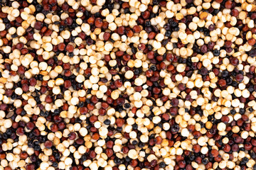 closeup Real quinoa seeds background