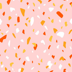 Terrazzo texture pink pattern