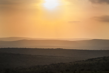 Naklejka na ściany i meble Sunset in Africa