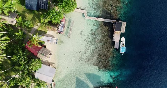 outboard in aerial view