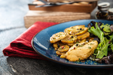 Chicken fillet mince with Potatoes and Mushrooms