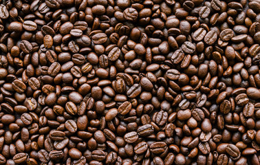 Roasted coffee beans background