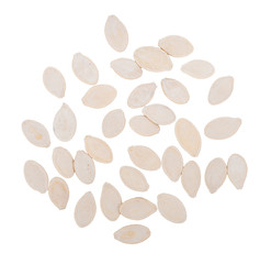 Pumpkin seeds isolated on white background