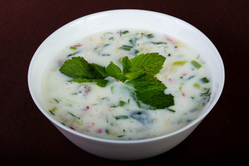 Okroshka cold soup