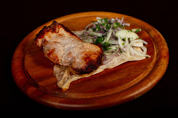 Grilled pork kebab