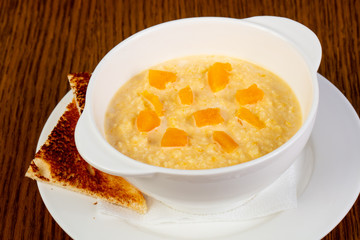 Pumpkin porridge breakfast