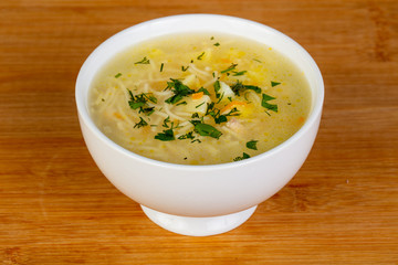 Chicken soup with noodle