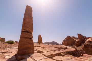 Giant obelisk, High Place of Sacrifice, Petra, Jordan