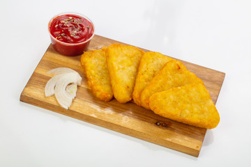 Potato cutlet with onion