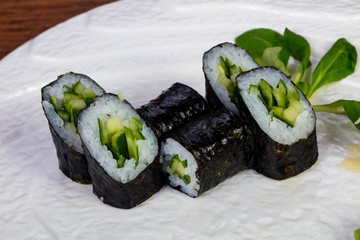 Japanese roll with cucumber