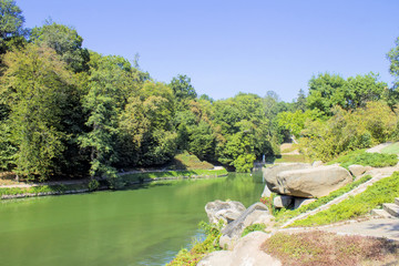 Naklejka premium Sofiyivsky Park in Uman, Ukraine. Beautiful landscape.