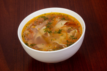 Chicken soup with noodle
