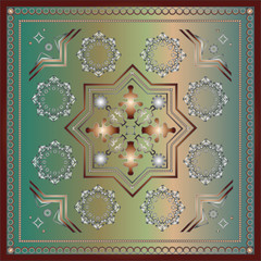 beautiful arabesque background ornament metall