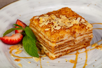Layered honey cake