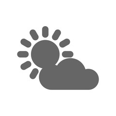 Fototapeta na wymiar sun and cloud icon for web. vector illustration.