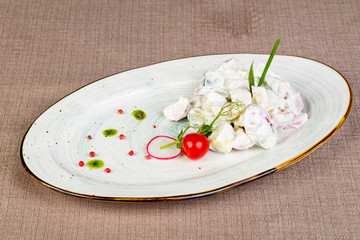 Vegetables in yoghurt sauce