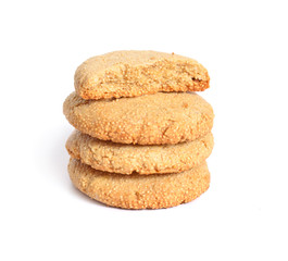 Fototapeta na wymiar Cookies with amaranth. Isolated on white background