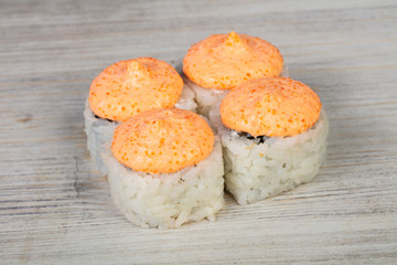 Japanese roll with prawn