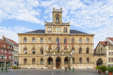Fototapeta na wymiar Town hall Weimar in Germany, UNESCO World Heritage Site