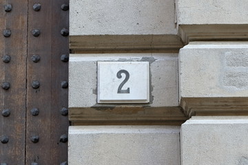 2 numero civico casa, simbolo 