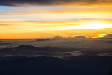 View of a sunrise full of color