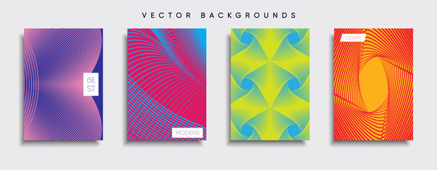 Vector cover designs. Future Poster template. Smartphone modern background set.