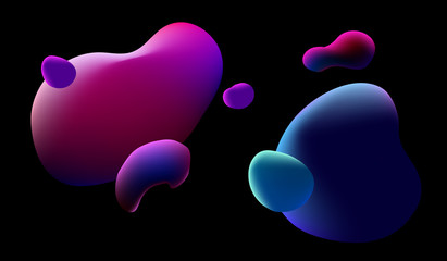 colored 3d bubbles on a black background