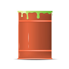 barrel with chemicals. vector illustration