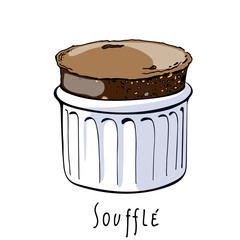 Vector logo for chocolate Souffle