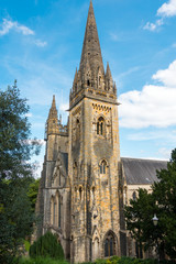 Fototapeta na wymiar West Facade of the Cathedral in Llandaff, Cardiff, Wales