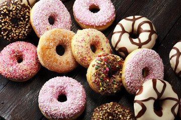 donuts in different glazes