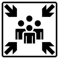 Panneau point de rassemblement