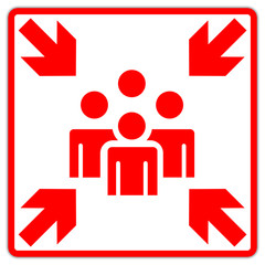 Panneau point de rassemblement