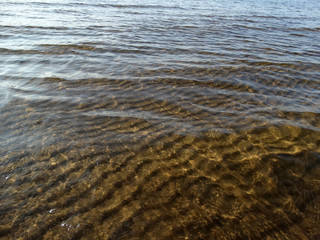 The pattern on the bottom of the river