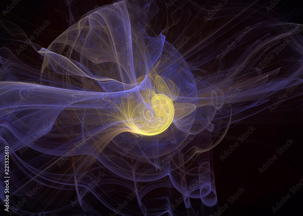 Poster abstrct digital artwork. the theme of the cosmos and the universe. the origin of life in interstella