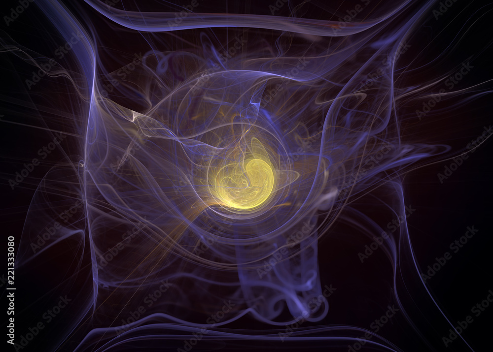 Poster abstrct digital artwork. the theme of the cosmos and the universe. the origin of life in interstella