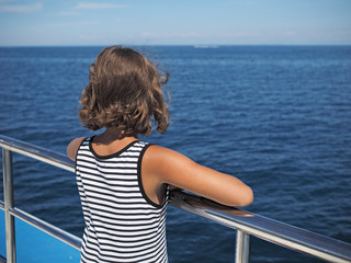 Cruise on the ship by the Adriatic sea