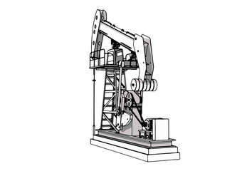  oil pumpjack vector