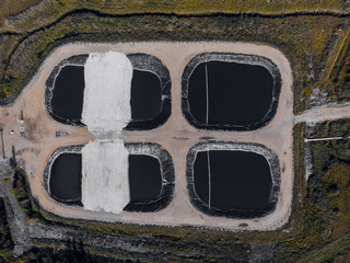 Open pit mine, extractive industry for coal, Russia, Kemerovo.