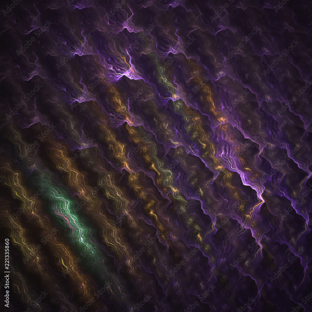 Poster abstrct background. beautiful metallic wavy pattern. digital art. technologies of fractal graphics.