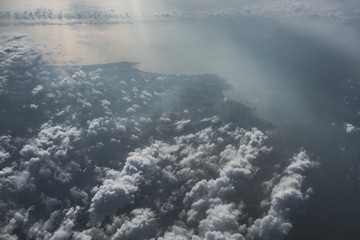 Land cloud from air plane