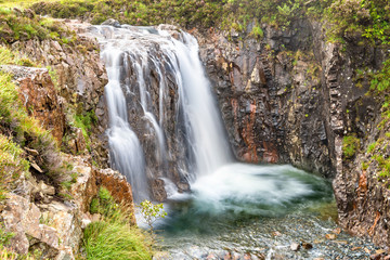Waterfall and pool at Fairy Pools