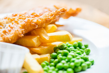 Traditional English Food such as Fish and Chips - obrazy, fototapety, plakaty
