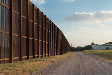 The Border Fence between the USA and Mexico