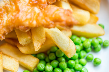 Traditional English Food such as Fish and Chips