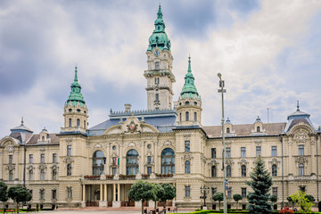 Town hall in Györ in northwest Hungary