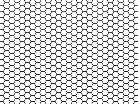 black and white hexagonal pattern- vector illustration